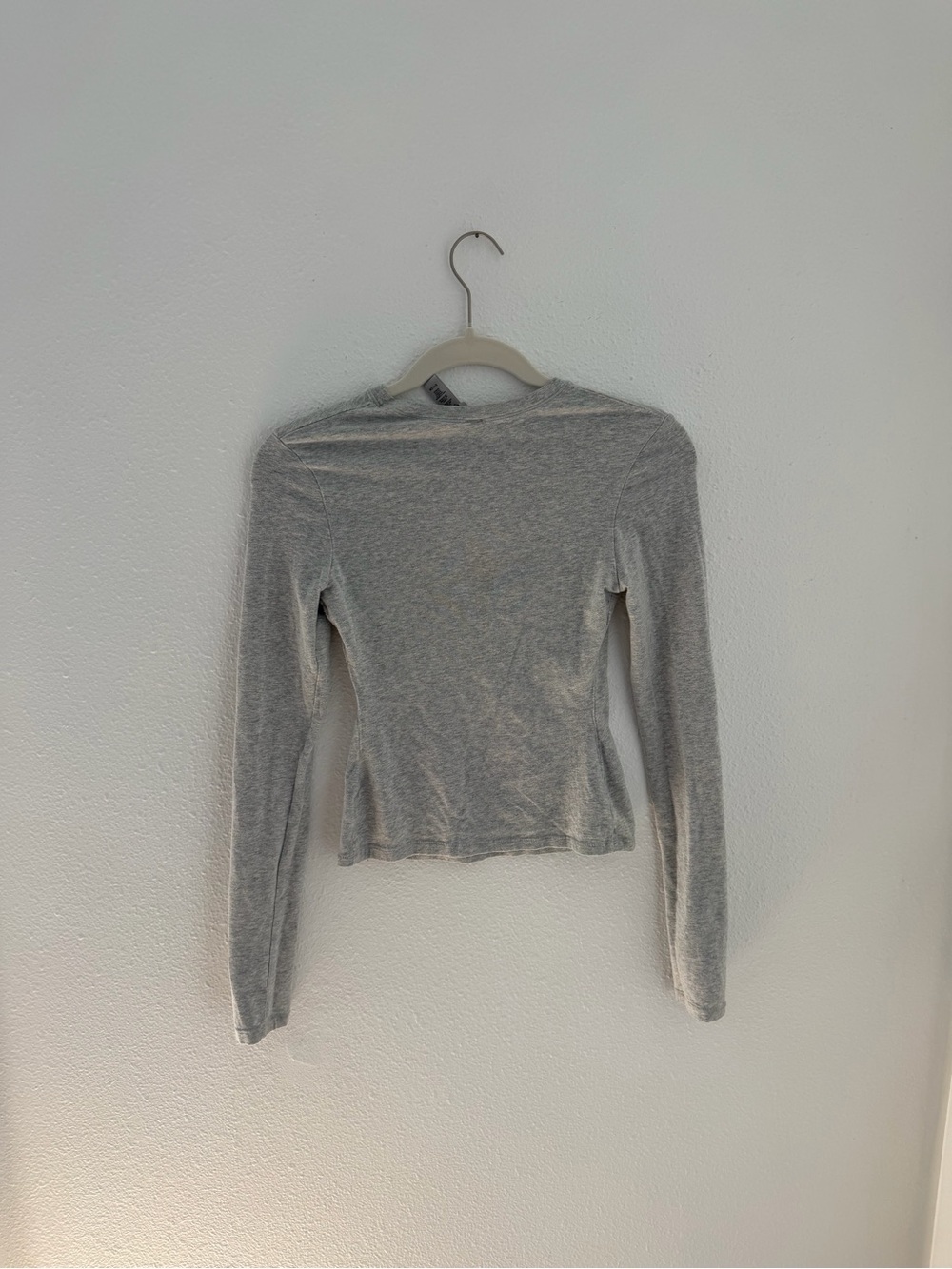 SKIMS Long Sleeve Crew Neck Top - Gray - Picture 3 of 3